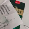 Drumbasteln Dankeschön für einen Gefallen mit Kaffee