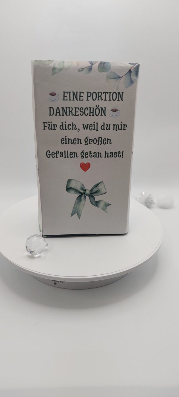 Vorderansicht Dankeschön für einen Gefallen mit Kaffee