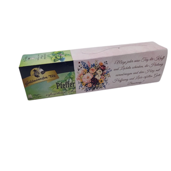 Geschenkhülle "Werd schnell wieder gesund" Goldmännchen 25 Btl.