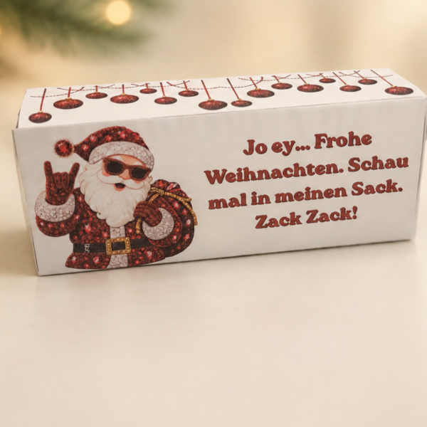 Cooler Weihnachtsmann mit Geldfach für Goldmännchen 25 BTL