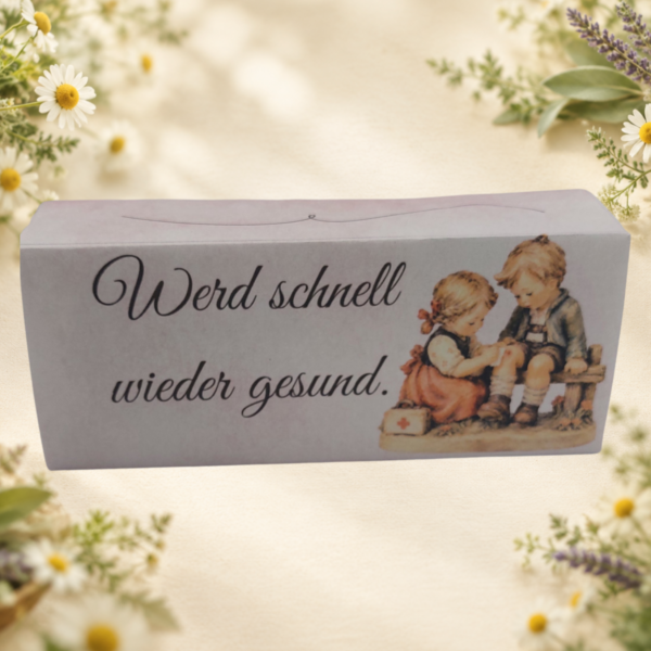Geschenkhülle "Werd schnell wieder gesund" Goldmännchen 25 Btl.